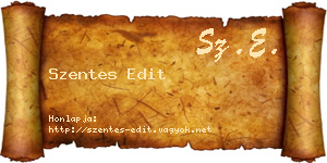 Szentes Edit névjegykártya